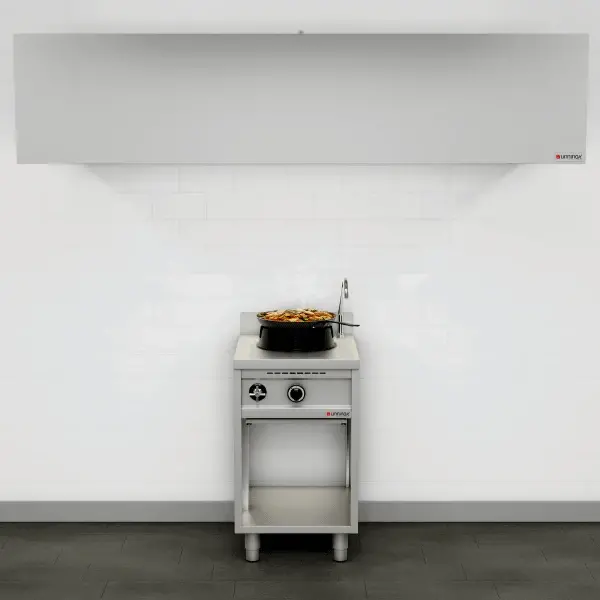 Wokfornuis | Gas | 1 Brander (15kW) | Waterkraan | Open Onderkast | 500x600x850/1000(h)mm