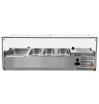 UNNICOOL Opzetkoelvitrine | 4x 1/3 GN | +2°C/+8°C | 1200x395x435(h)mm