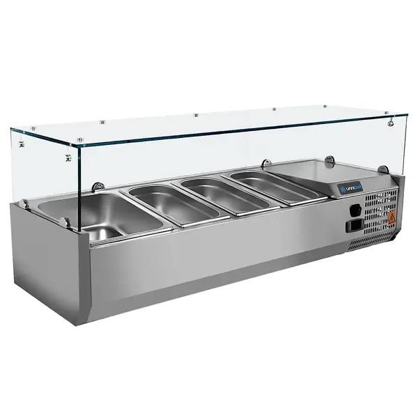 Opzetkoelvitrine | 6x 1/3 GN | +2°C/+8°C | 1500x395x435(h)mm