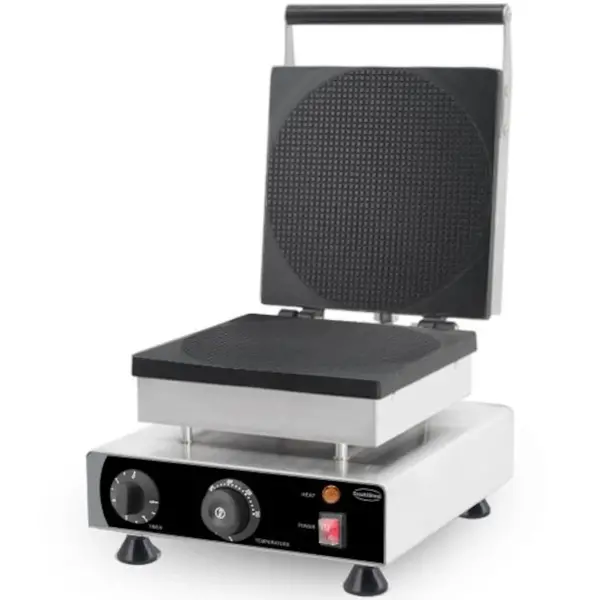 Wafelijzer | Enkel | Stroopwafels (250x250x3mm) | 1.75kW (230V) | Timer | 305x430x505(h)mm