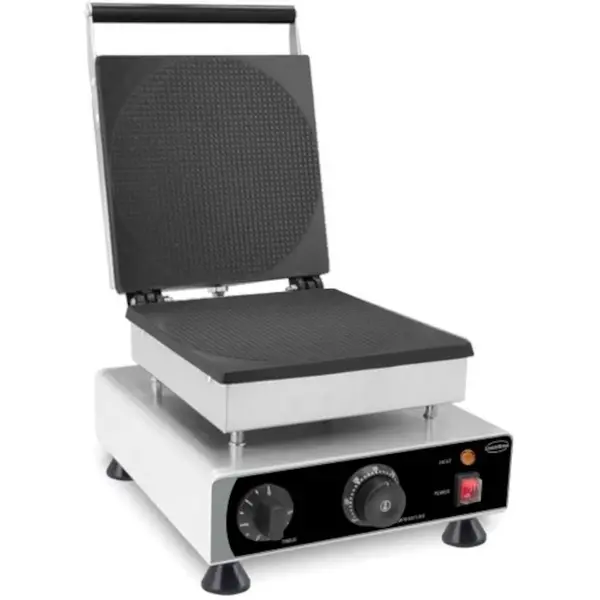Wafelijzer | Enkel | Stroopwafels (250x250x3mm) | 1.75kW (230V) | Timer | 305x430x505(h)mm