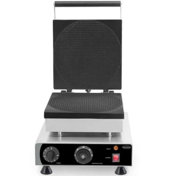 Wafelijzer | Enkel | Stroopwafels (250x250x3mm) | 1.75kW (230V) | Timer | 305x430x505(h)mm
