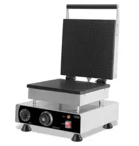 CombiSteel Wafelijzer | Enkel | Stroopwafels (253x253x3mm) | 1.75kW (230V) | Timer | 305x430x505(h)mm