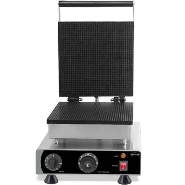 Wafelijzer | Enkel | Stroopwafels (253x253x3mm) | 1.75kW (230V) | Timer | 305x430x505(h)mm