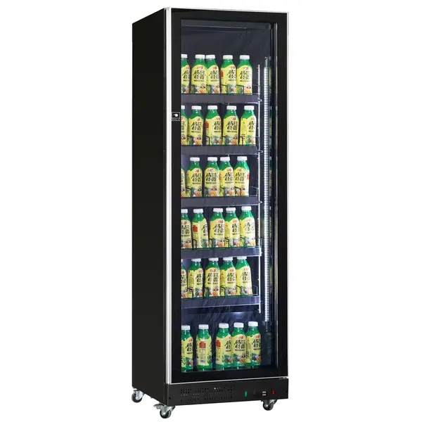 Drankenkoeling | 387L | Zwart | +2°C/+10°C | Geforceerd | Wielen (Geremd) | 620x600x1980(h)mm