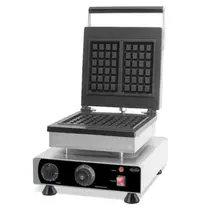 CombiSteel Wafelijzer | Enkel | Brusselse Wafels (162x98x24mm) | 1.75kW (230V) | Timer | 305x430x505(h)mm