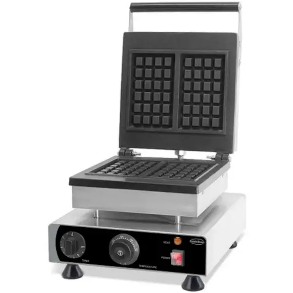 Wafelijzer | Enkel | Brusselse Wafels (162x98x24mm) | 1.75kW (230V) | Timer | 305x430x505(h)mm