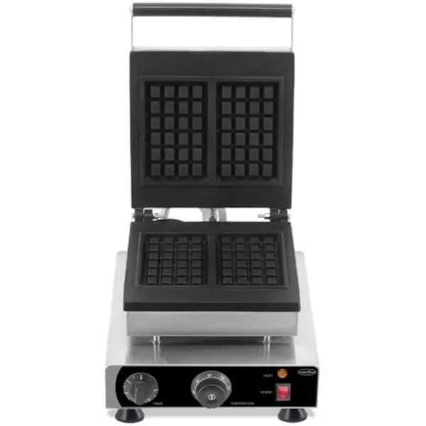 Wafelijzer | Enkel | Brusselse Wafels (162x98x24mm) | 1.75kW (230V) | Timer | 305x430x505(h)mm