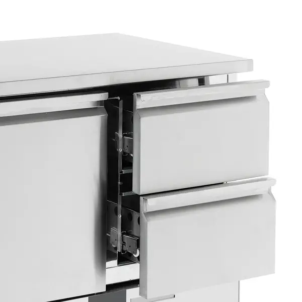 Koelwerkbank | COMPACT LINE | 257L | 1 Deur + 2 Laden (1/1 GN) | +2°C/+8°C | Statisch + Ventilator | 900x700x875(h)mm