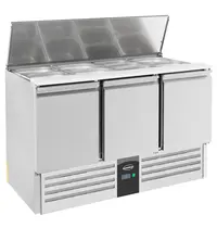 CombiSteel Saladette | 3x1/1, 4x1/1 GN PAN | Geheel RVS | Statisch met Ventilator | 1370x700x870(h)mm