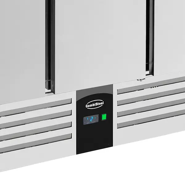 Saladette | COMPACT LINE | 368L | 3 Deuren (1/1 GN) | Boven 4x 1/1 GN | +2°C/+8°C | Statisch + Ventilator | Klapdeksel | 1370x700x870(h)mm