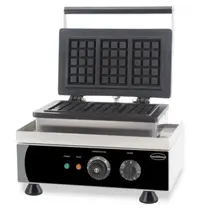 CombiSteel Wafelijzer | Enkel | Brusselse Wafels (125x77x22mm) | 1.75kW (230V) | Timer | 380x350x465(h)mm