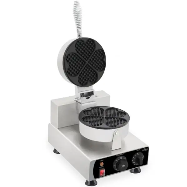 Wafelijzer | Enkel | Hartvormige  Wafels (87x80x14mm) | 1kW (230V) | Timer | 450x250x270(h)mm