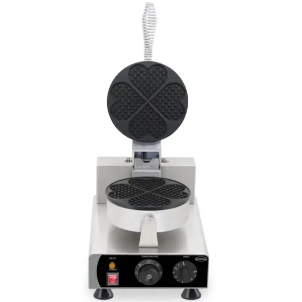 Wafelijzer | Enkel | Hartvormige  Wafels (87x80x14mm) | 1kW (230V) | Timer | 450x250x270(h)mm