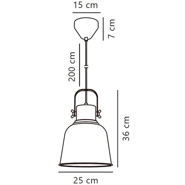 Hanglamp | ADRIAN | Zwart | Ø250x360(h)mm