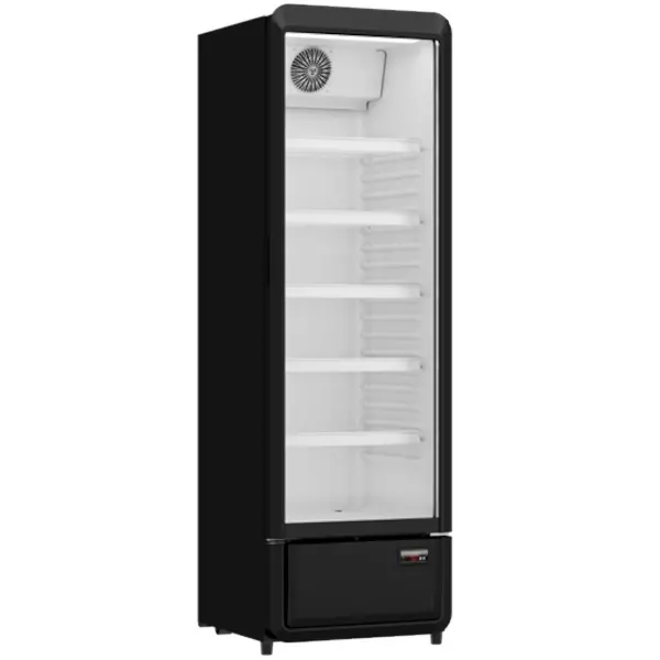 Koelkast | 280L | Zwart | +1°C/+10°C | Geforceerd | Wielen | 540x560x1725(h)mm
