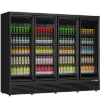 UNNICOOL Drankenkoeling | 2025L | Zwart | 0°C/+10°C | Geforceerd | Draaideuren | Wielen | 2508x710x1997(h)mm