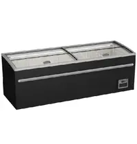 UNNICOOL Supermarkt Vrieskist | 1040L | Zwart | -18°C/-22°C | Statisch | Schuifdeksels | 2500x850x870(h)mm