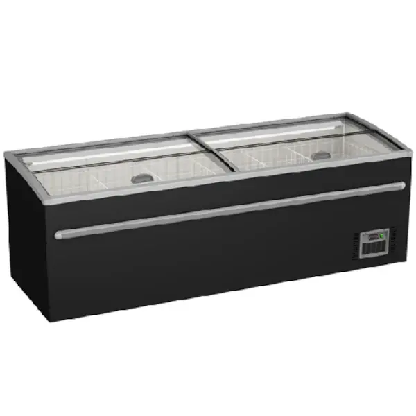 Supermarkt Vrieskist | 1040L | Zwart | -18°C/-22°C | Statisch | Schuifdeksels | 2500x850x870(h)mm