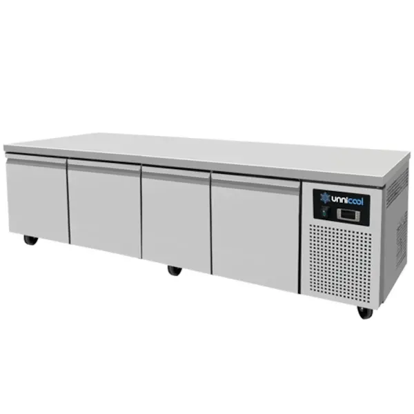 Koelwerkbank | Laag Model | 4 Laden (1/1 GN) | -2°C/+8°C | Geforceerd | Wielen | 2040x700x600(h)mm