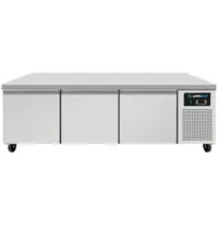 UNNICOOL Koelwerkbank | Laag Model | 3 Laden (1/1 GN) | -2°C/+8°C | Geforceerd | Wielen | 1610x700x600(h)mm