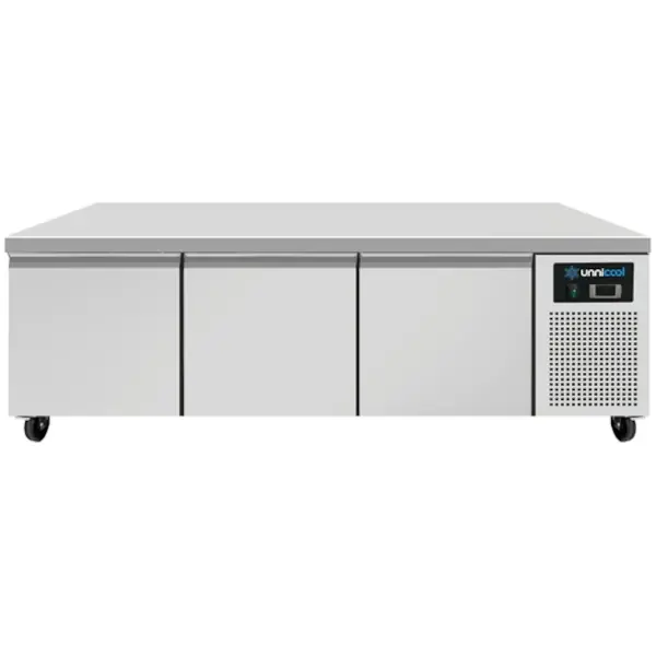 Koelwerkbank | Laag Model | 3 Laden (1/1 GN) | -2°C/+8°C | Geforceerd | Wielen | 1610x700x600(h)mm