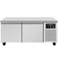 UNNICOOL Koelwerkbank | Laag Model | 2 Laden (1/1 GN) | -2°C/+8°C | Geforceerd | Wielen | 1210x700x600(h)mm