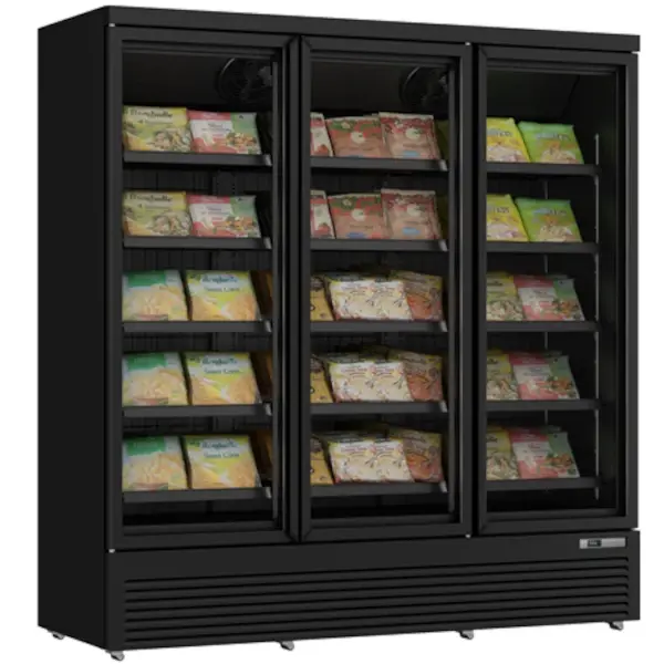 Vrieskast | 1530L | Zwart | -18°C/-22°C | Geforceerd | Draaideuren | Wielen (Geremd) | 1880x710x1997(h)mm