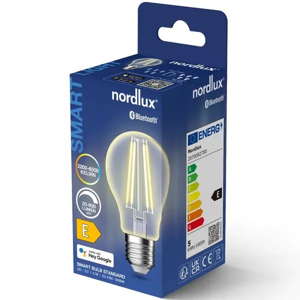 Lichtbron | SMART | E27 | LED | Wittinten (2200 t/m 6500K) | 600 Lumen | Per Stuk | Dimbaar | App | Ø60x104(h)mm