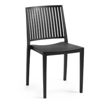 E.R.S. Stoel | Kunststof | Zwart | In-/Outdoor | 430x560x820(h)mm 