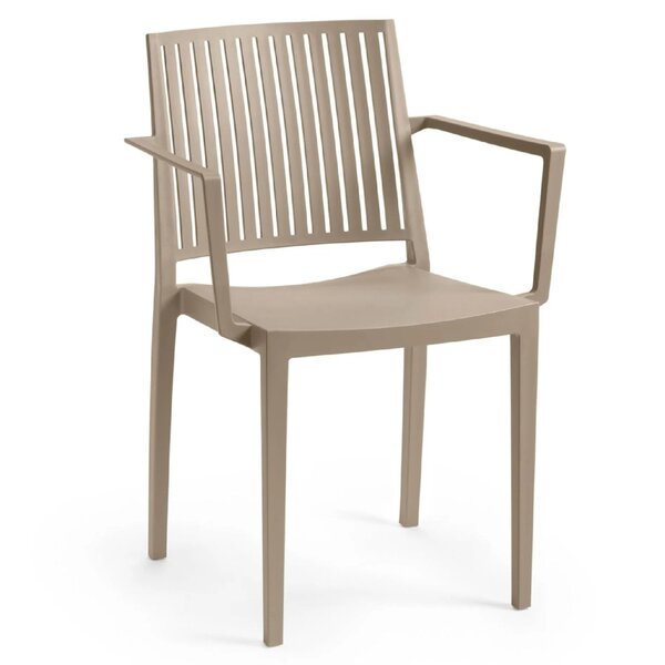 Stoel | Kunststof | Taupe | In-/Outdoor | 570x560x820(h)mm