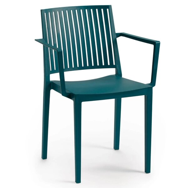 Stoel | Kunststof | Turquoise | In-/Outdoor | 570x560x820(h)mm