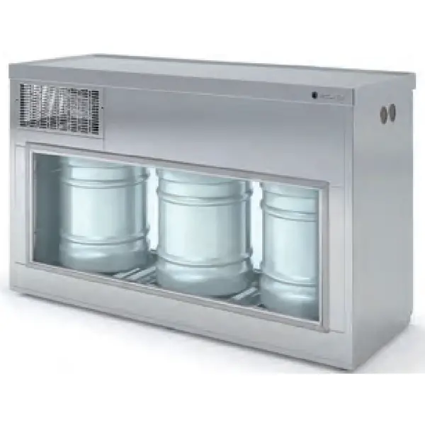 Vatenkoeler | RVS | 3x 50L (KEG) | +5°C/+8°C | Geforceerd | Glazen Achterzijde | 1600x600x975(h)mm