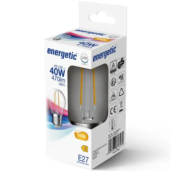 Lichtbron | E27 | LED | Warm Wit (2700K) | 470 Lumen | Per Stuk | Ø45x79(h)mm