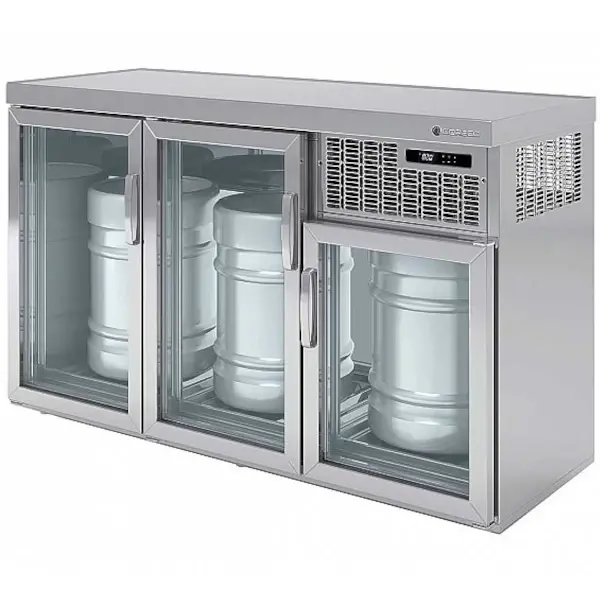 Vatenkoeler | RVS | 3x 50L (KEG) | +5°C/+8°C | Geforceerd | 1600x600x975(h)mm