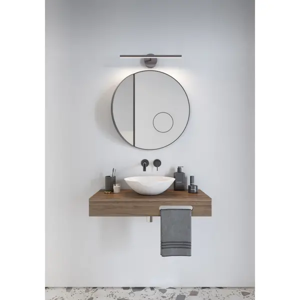 Wandlamp | IP | Staal (Geborsteld) | Incl. Lichtbron | 403x90(h)mm