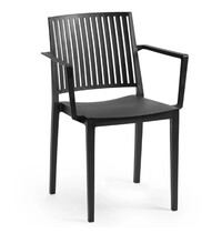 E.R.S. Stoel | Kunststof | Zwart | In-/Outdoor | 570x560x820(h)mm 