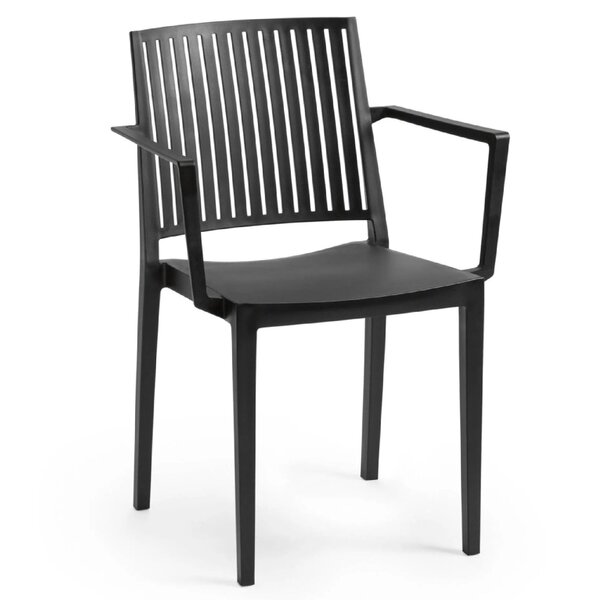 Stoel | Kunststof | Zwart | In-/Outdoor | 570x560x820(h)mm