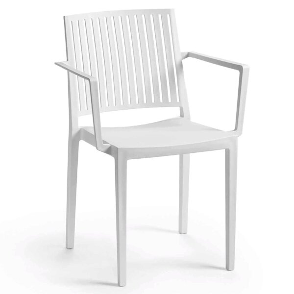 Stoel | Kunststof | Wit | In-/Outdoor | 570x560x820(h)mm