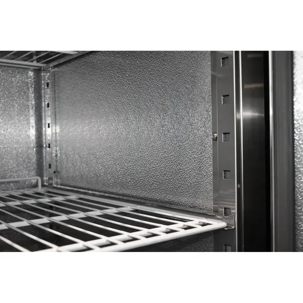 Koelkast | STANDARD LINE | 600L (2/1 GN) | RVS | +2°C/+8°C | Statisch + Ventilator | Wielen (Geremd) | 680x810x2010(h)mm