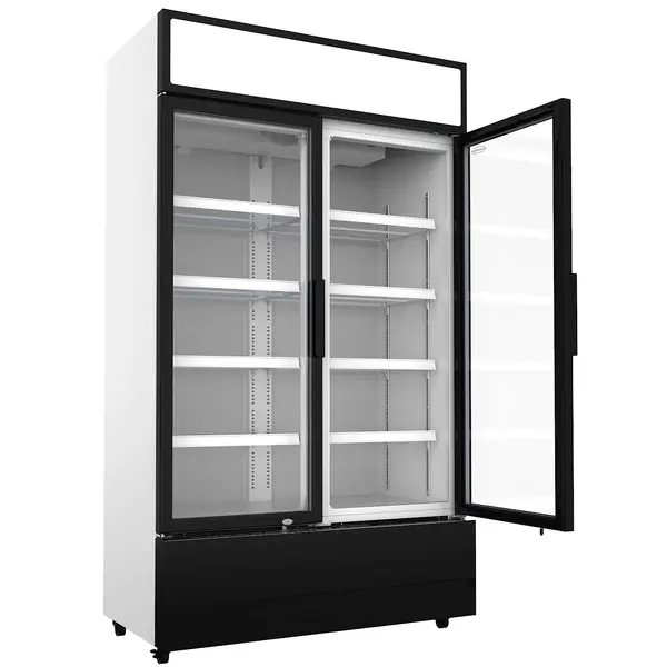 Koelkast | 750L | Zwart/Wit | +1°C/+10°C | Geforceerd | Draaideuren | Wielen (Geremd) | 1120x610x1973(h)mm