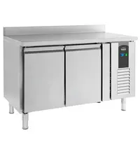 CombiSteel Koelwerkbank | STANDARD LINE | 282L | 2 Deuren (1/1 GN) | -2°C/+8°C | Geforceerd | Achteropstand | 1360x700x850/950(h)mm