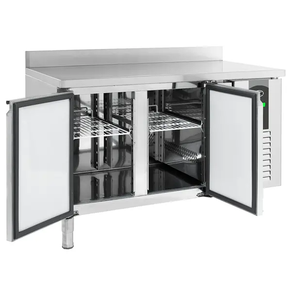 Koelwerkbank | STANDARD LINE | 282L | 2 Deuren (1/1 GN) | -2°C/+8°C | Geforceerd | Achteropstand | 1360x700x850/950(h)mm