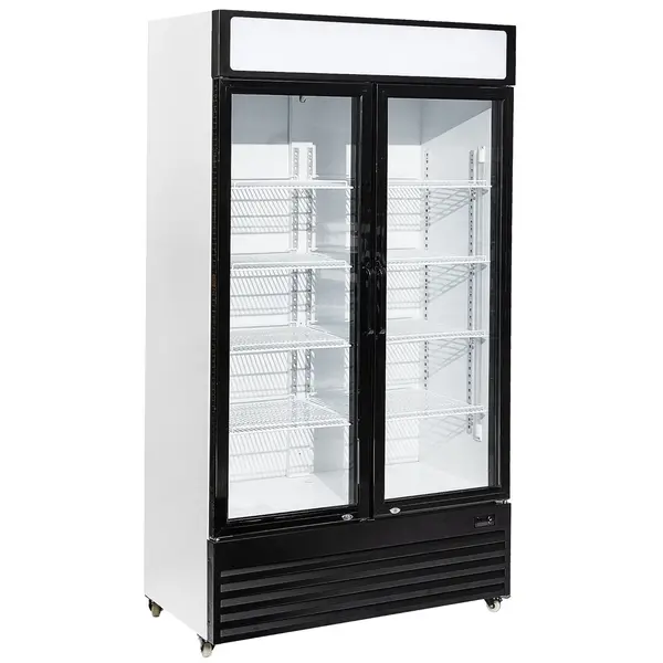 Koelkast | 750L | Zwart/Wit | +2°C/+10°C | Geforceerd | Draaideuren | Wielen (Geremd) | 1120x610x1965(h)mm