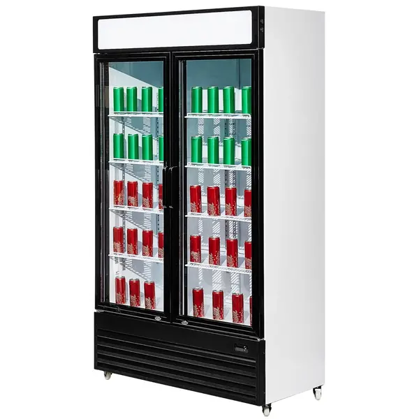 Koelkast | 750L | Zwart/Wit | +2°C/+10°C | Geforceerd | Draaideuren | Wielen (Geremd) | 1120x610x1965(h)mm