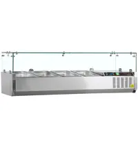 Tefcold Opzetkoelvitrine | G-LINE | 5x 1/4 GN | +2°C/+8°C | 1200x335x448(h)mm 