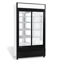 CombiSteel Koelkast | 750L | Zwart/Wit | +2°C/+10°C | Geforceerd | Schuifdeuren | Wielen (Geremd) | 1120x610x1965(h)mm 