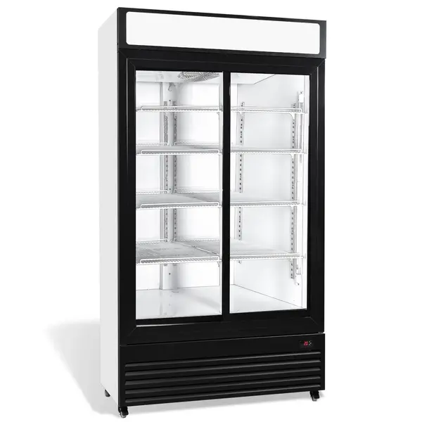 Koelkast | 750L | Zwart/Wit | +2°C/+10°C | Geforceerd | Schuifdeuren | Wielen (Geremd) | 1120x610x1965(h)mm