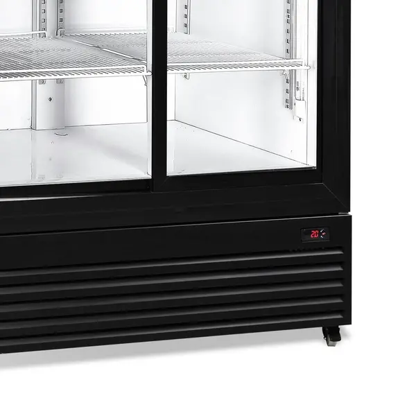 Koelkast | 750L | Zwart/Wit | +2°C/+10°C | Geforceerd | Schuifdeuren | Wielen (Geremd) | 1120x610x1965(h)mm