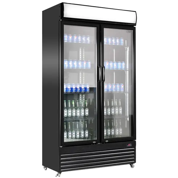 Koelkast | 780L | Zwart | +2°C/+10°C | Geforceerd | Draaideuren | Wielen (Geremd) | 1120x595x2100(h)mm